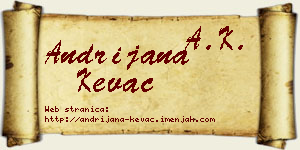 Andrijana Kevac vizit kartica
